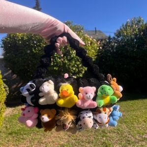 Healing My Inner Child | Stuffed 3D Animal Black Purse HandBag | Plush T…